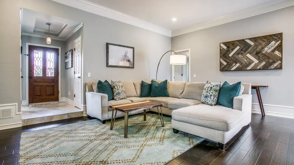 Large living room painted by PaintMor interior painters in North Texas