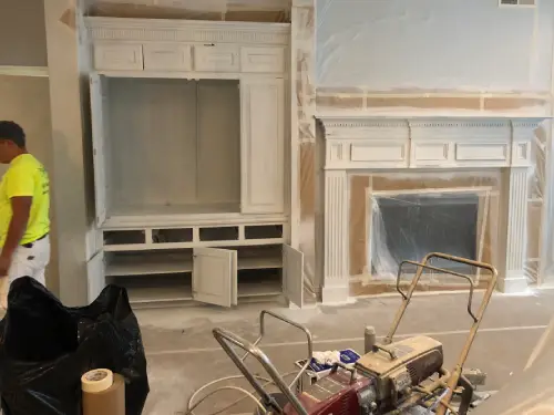 Professional interior painting project in Prosper TX home during spring refresh